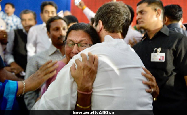 Rahul Gandhi Turns Emotional, Hugs Lecturer On Listening To Plight