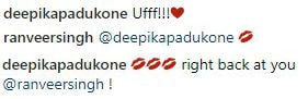 ranveer deepika reactions instagram
