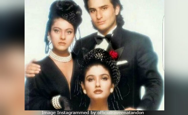 Raveena Tandon Wins 90s Fashion Test In Throwback Pic Also Featuring Kajol And Saif Ali Khan