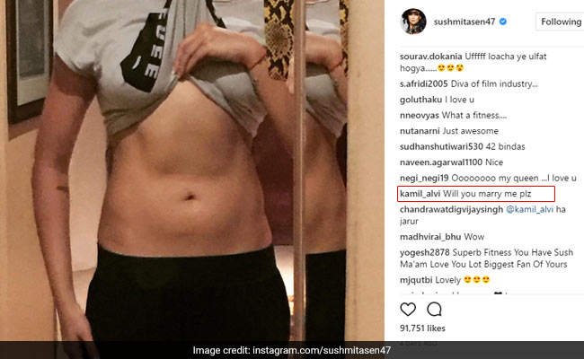 sushmita sen instagram reaction