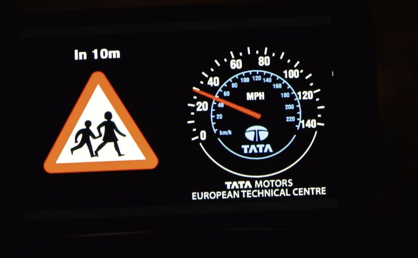 tata hexa autonomous vehicle display screen