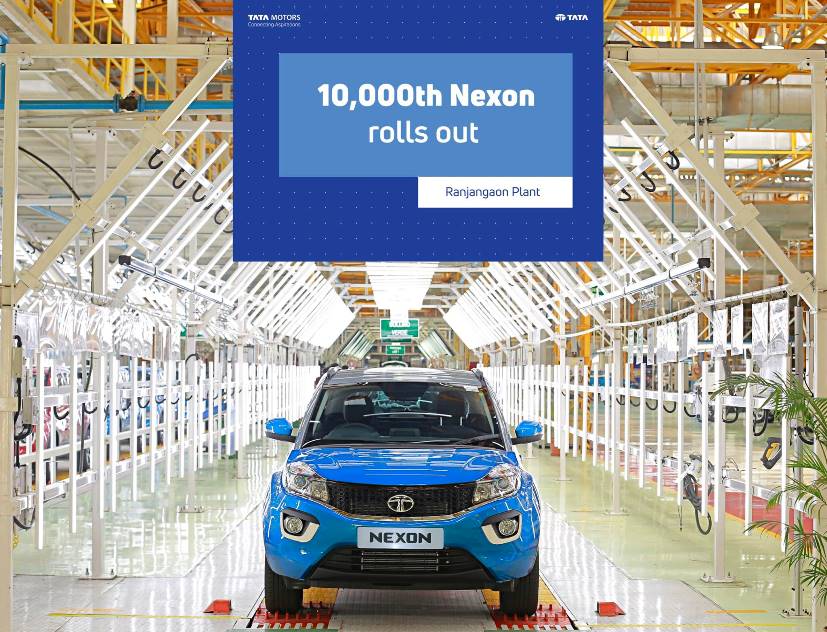 tata nexon 10 000 roll out