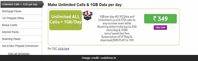 vodafone rs 349 vodafone website