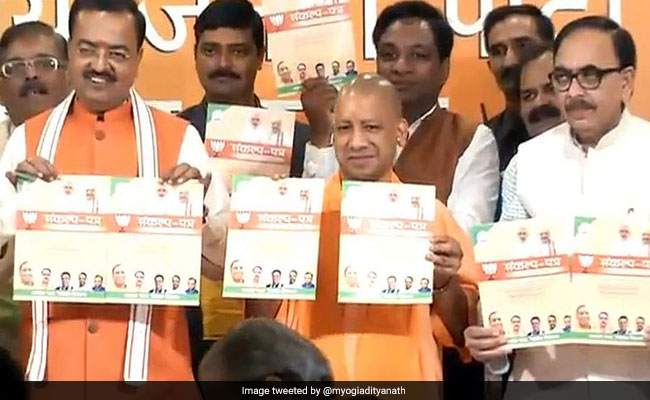 UP Chief Minister Yogi Adityanath Releases BJP's Manifesto For Municipal Polls