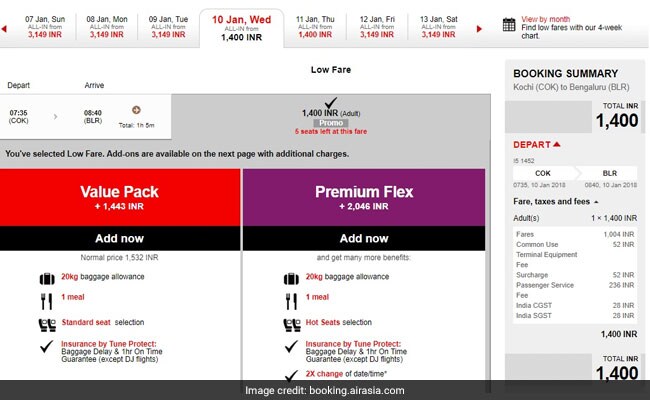 airasia rs 1400 airasia website