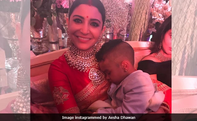 Seen This Pic Of Anushka Sharma Minding Shikhar Dhawan's Son At Reception?