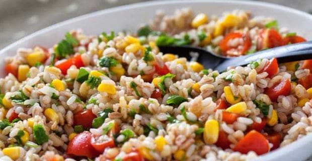 Barley and Red Rice Salad