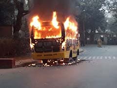 School Bus With Students Catches Fire In Navi Mumbai, No Casualty: Police
