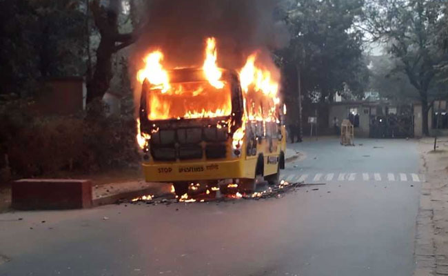 School Bus With Students Catches Fire In Navi Mumbai, No Casualty: Police