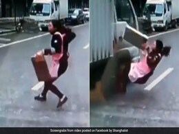 Woman Nearly Crushed Under Truck. See Lucky Escape Woman Nearly Crushed Under Truck. See Lucky Escape