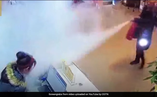Denied Hotel Room, Man Blasts Receptionist With Fire Extinguisher. Watch