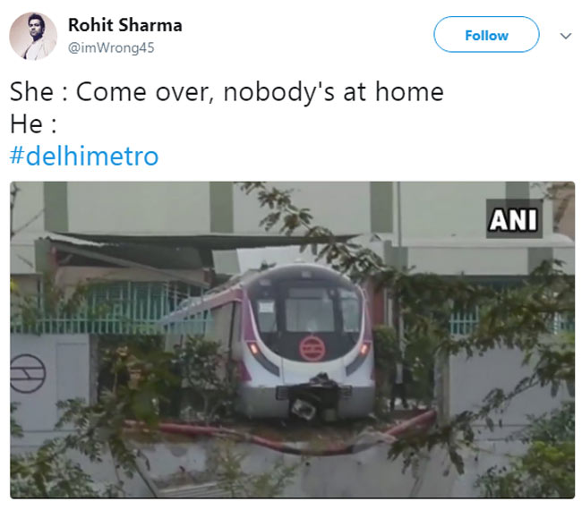 Delhi Ki Kalandi Kunj Ki Xx Video - Delhi Metro's Driverless Magenta Line Train Crashes Into Wall At Kalindi  Kunj, Memes Follow