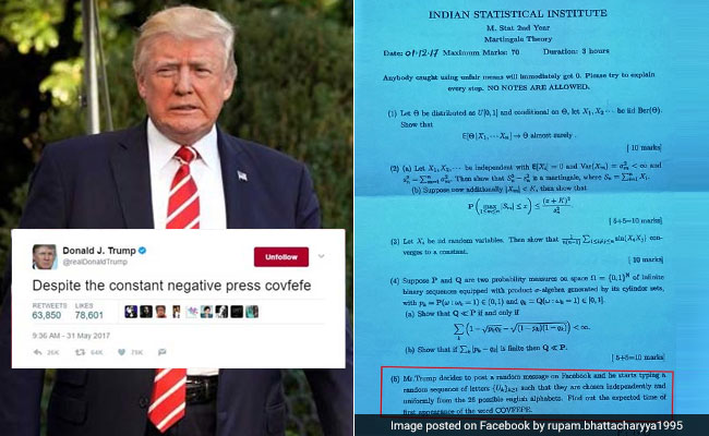 At Kolkata Institute, A Question On Donald Trump's 'Covfefe'. It's Viral