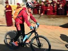 To Promote Gender Equality, 'Kung Fu Nuns' On Bikes Swap Maroon Robes For Lycra Leggings