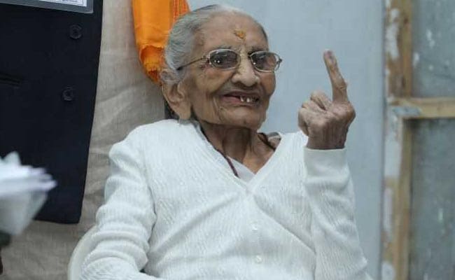 PM Modi's 95 Year-Old Mother Heeraben Votes, Says I Pray For Gujarat's Well Being
