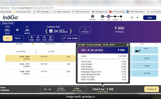 indigo rs 999 indigo website