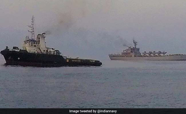 Indian Navy Extends Help To Singapore Vessel Stranded At Sea