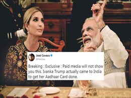 Ivanka Trump Was In India For Aadhaar Card, He Joked On Twitter. Enter UIDAI Ivanka Trump Was In India For Aadhaar Card, He Joked On Twitter. Enter UIDAI