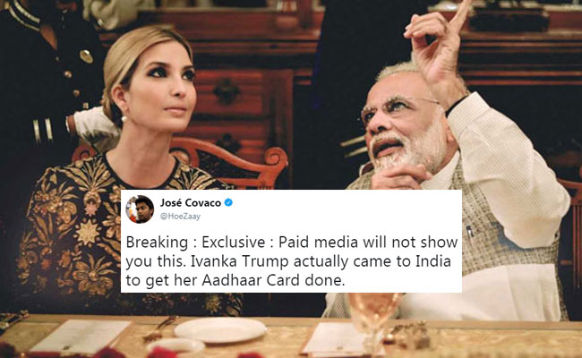 Ivanka Trump Was In India For Aadhaar Card, He Joked On Twitter. Enter UIDAI