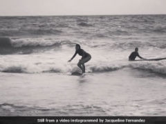 Watch: Jacqueline Fernandez Surf During Family Vacation