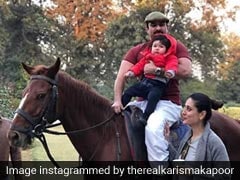Saif Ali Khan And Kareena Kapoor Take Taimur Horse-Riding At Pataudi
