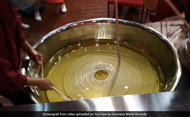 World's Longest Noodle Is Over 10,100 Feet Long And Made Entirely By Hand