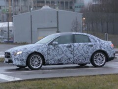 Near-Production Mercedes-Benz A-Class Sedan Spotted Testing