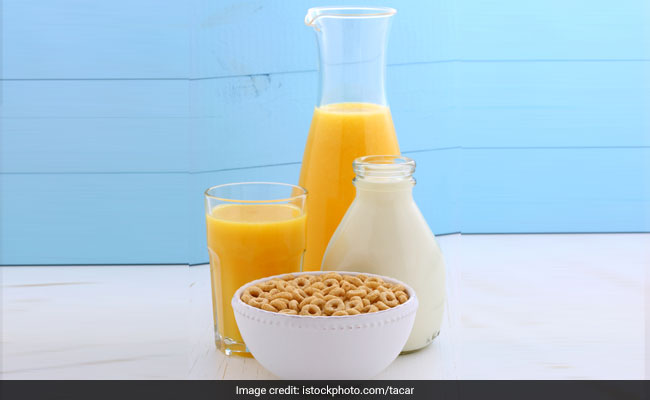 Milk and shop orange juice