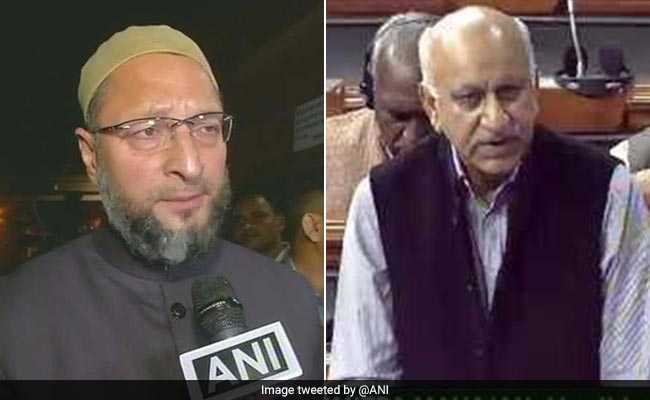 ट्रिपल तलाक बिल पर चर्चा के दौरान एमजे अकबर और ओवैसी में ऐसी हुई नोकझोंक कि...