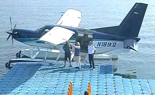 PM Modi Takes Seaplane Ride To Temple On Last Day Of Gujarat Campaign