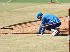 MS Dhoni Inspects Pitch Ahead Of First T20I Against Sri Lanka