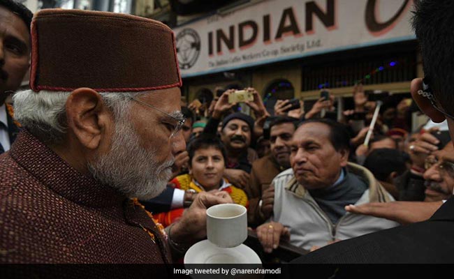 PM Modi Jogs Memory With Cup Of Coffee At Shimla As BJP Forms Government