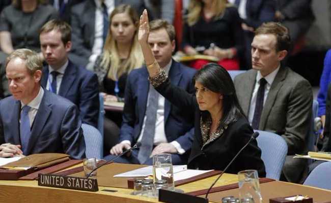 "Insult": US Vetoes UN Resolution Rejecting Donald Trump's Jerusalem Decision