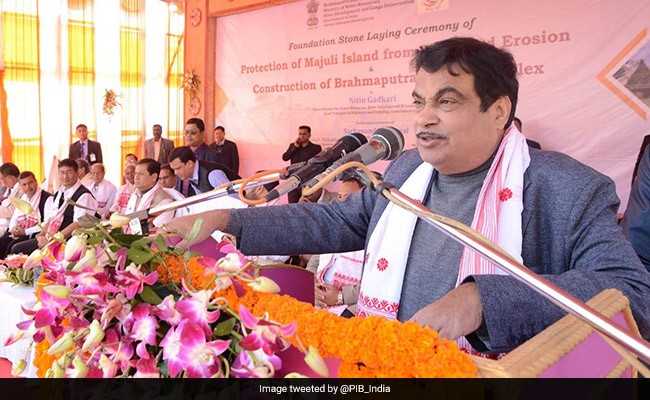 Nitin Gadkari Flags Off Cargo Movement On Brahmaputra River In Assam