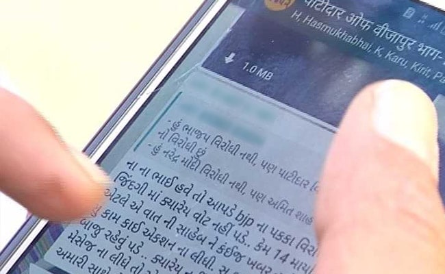 patel whatsapp group ndtv