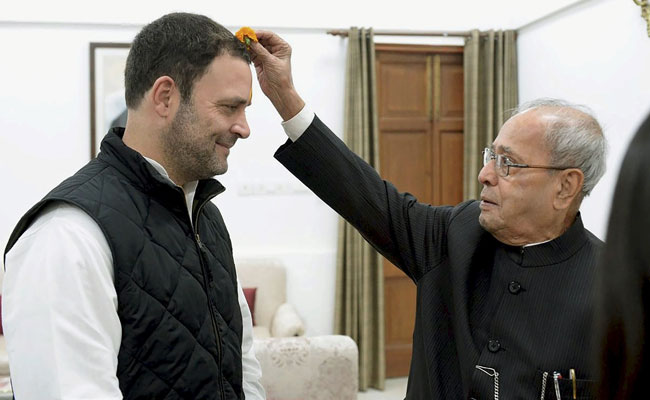 rahul gandhi pranab mukherjee pti