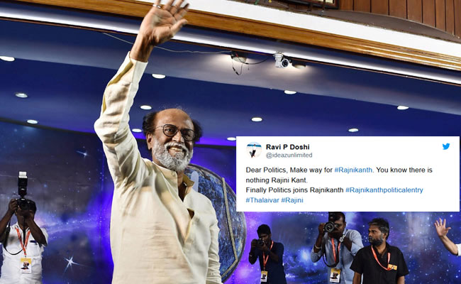 "Politics Joins Rajinikanth": Thalaivar To Float New Party, Tops Twitter