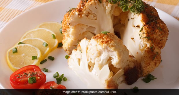 Mustard Parmesan Whole Roasted Cauliflower Recipe By Manish Kusumwal Berggruen Hotels Ndtv Food