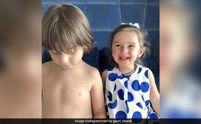 This Pic Of Shah Rukh Khan's Son AbRam With Raageshwari Loomba's Daughter Samaya Is Sending The Internet Into A Meltdown