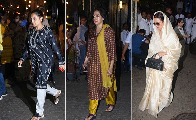 Shashi Kapoor's Prayer Meet In Mumbai. See Pics