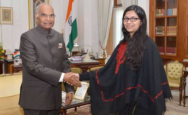 नरेला मामले को लेकर DCW की अध्यक्ष स्वाति जयहिंद राष्ट्रपति कोविंद से मिलीं