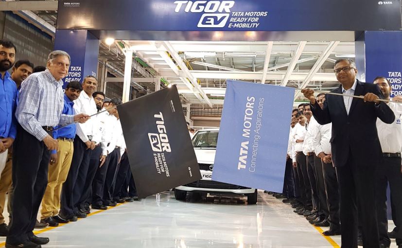 tata tigor ev roll out from sanand