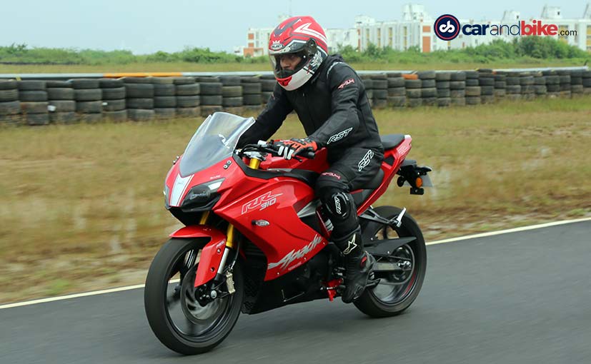 tvs apache rr 310 track review