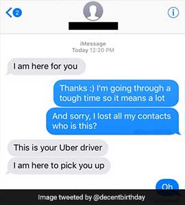 Texts Between Uber Driver Passenger Viral Funny But Fake Says Internet