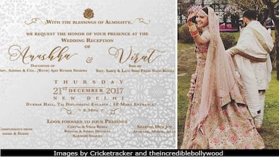 Anushka Sharma And Virat Kohli's Reception Invite Is As Dreamy As The Wedding Anushka Sharma And Virat Kohli's Reception Invite Is As Dreamy As The Wedding