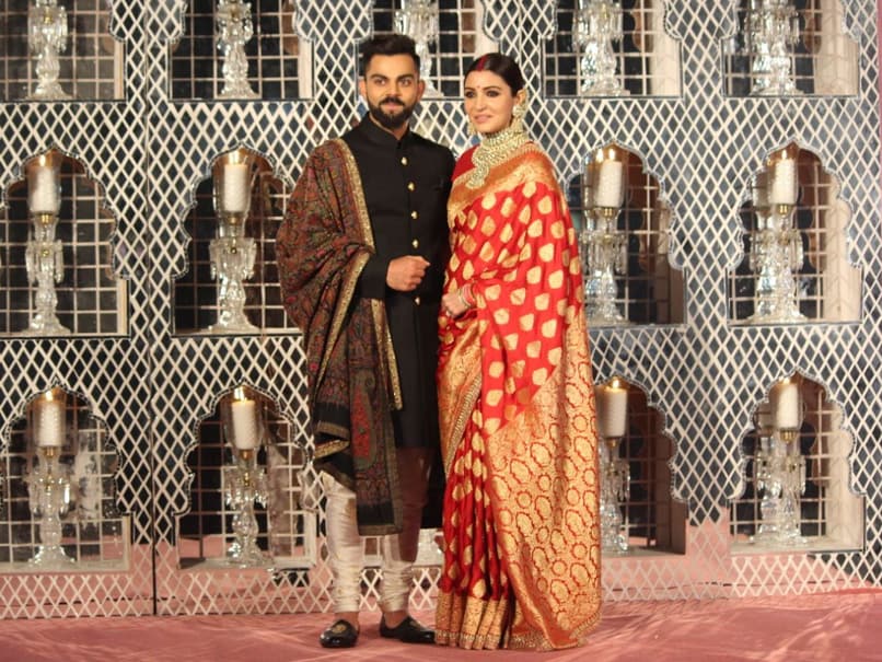 virat kohli marriage reception dress