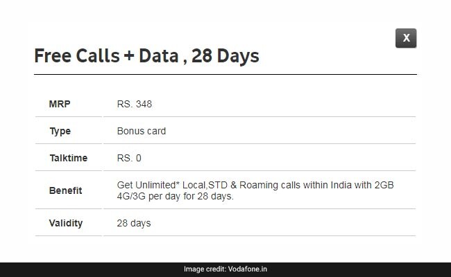 vodafone prepaid recharge plan