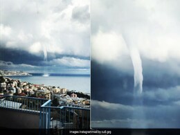 Huge Waterspout Forms Off Italian Coast. Rare Phenomenon Caught On Camera Huge Waterspout Forms Off Italian Coast. Rare Phenomenon Caught On Camera