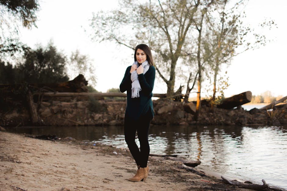 winter woman in sweater