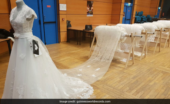 World's Longest Wedding Dress Train Sets Guinness Record